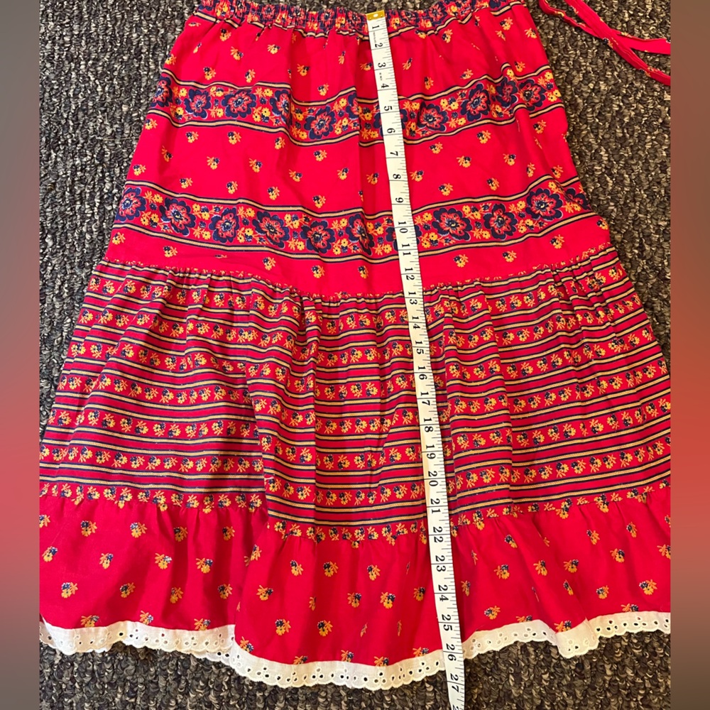 Vintage 1970’s Bohemian Tiered Skirt - Picture 6 of 9